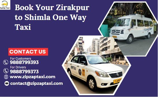 Zirakpur to Shimla One Way Taxi @₹2100 | ZipZap Taxi Service