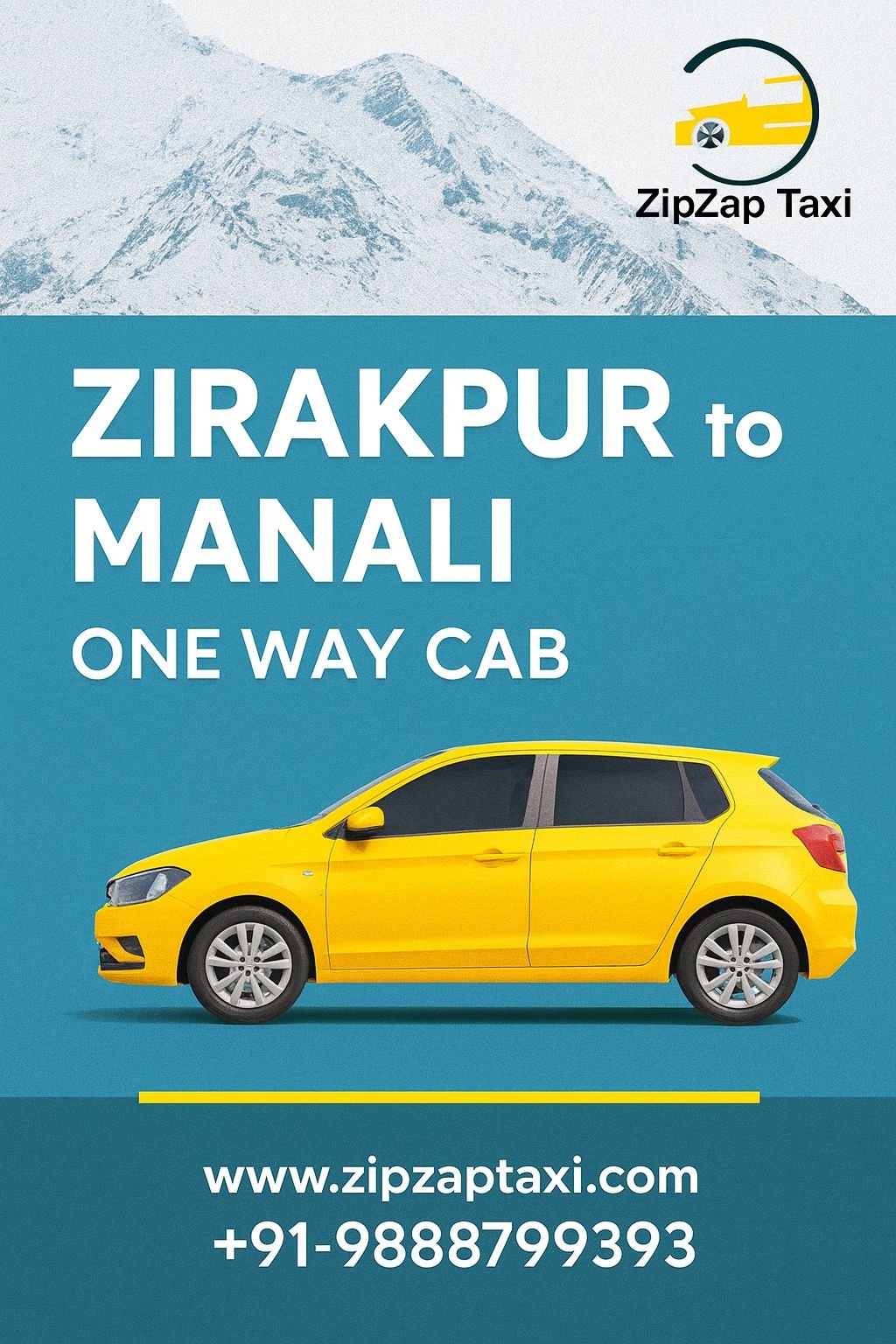 Manali to Zirakpur One Way Taxi Service - Starting at ₹4550 Zipzap Taxi