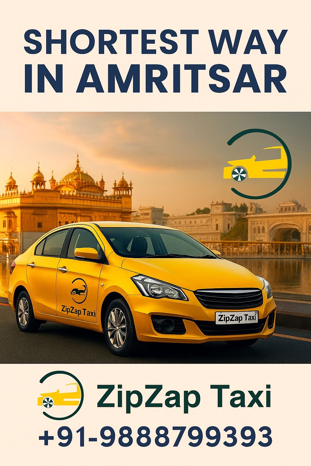 Zirakpur to Amritsar Cab – Trusted, Low-Cost Trips by ZipZap Taxi