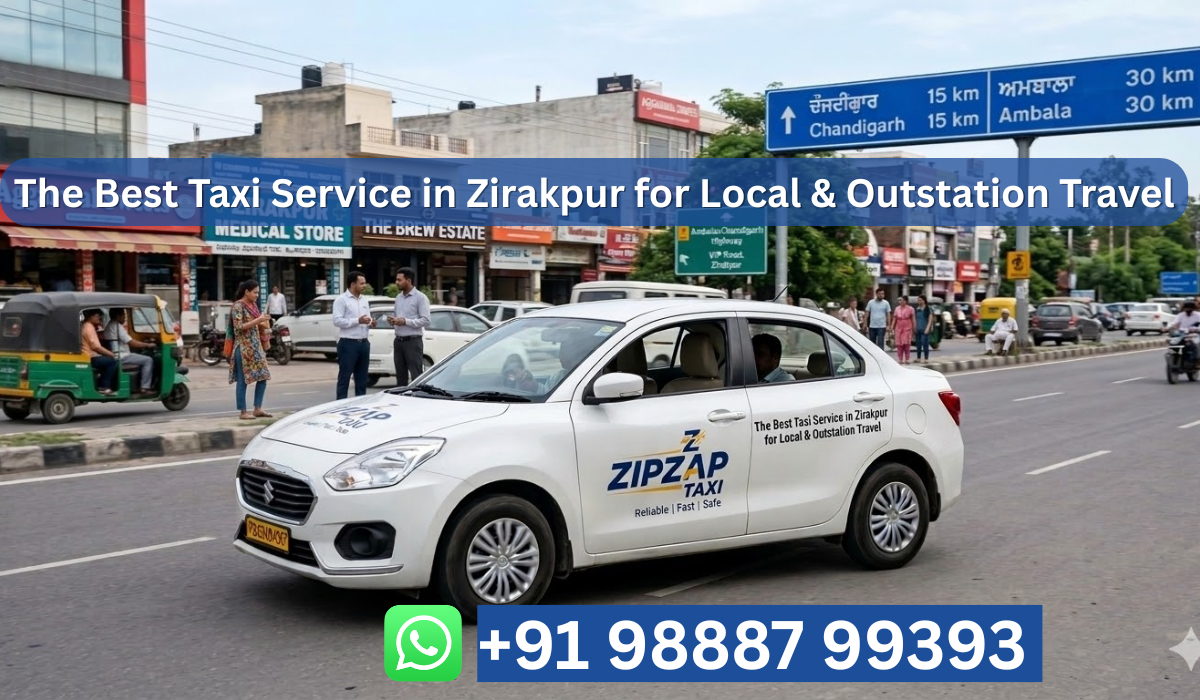 The Best Taxi Service in Zirakpur for Local & Outstation Travel : ZipZap Taxi