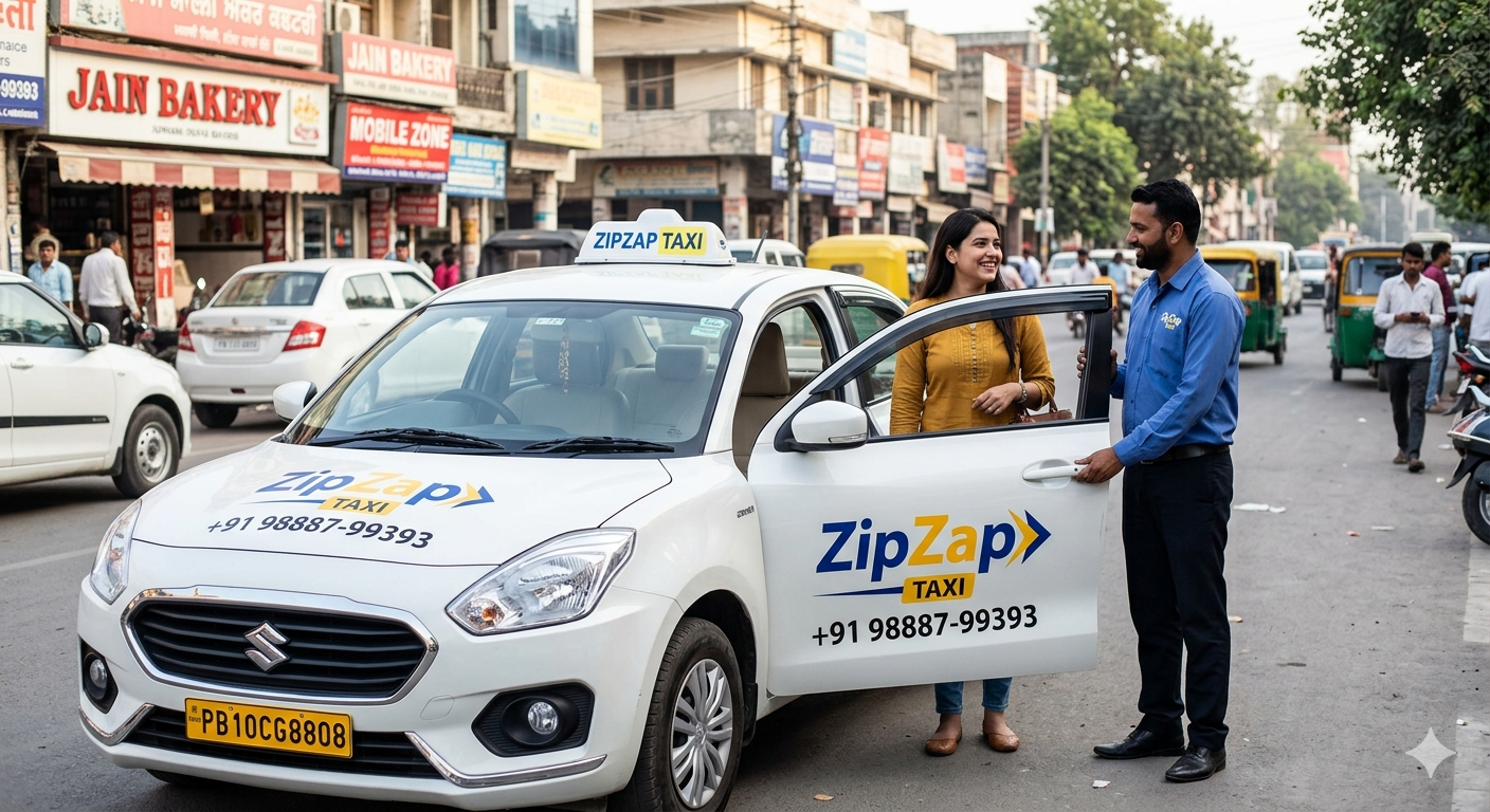 Taxi Service in Ludhiana | One Way & Round Trip | ZipZap Taxi