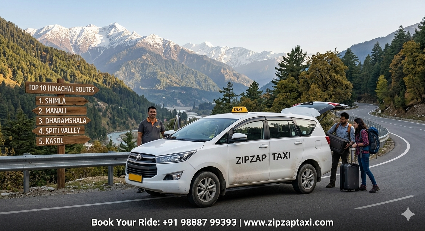 Best Taxi Routes from Delhi & Chandigarh to Himachal