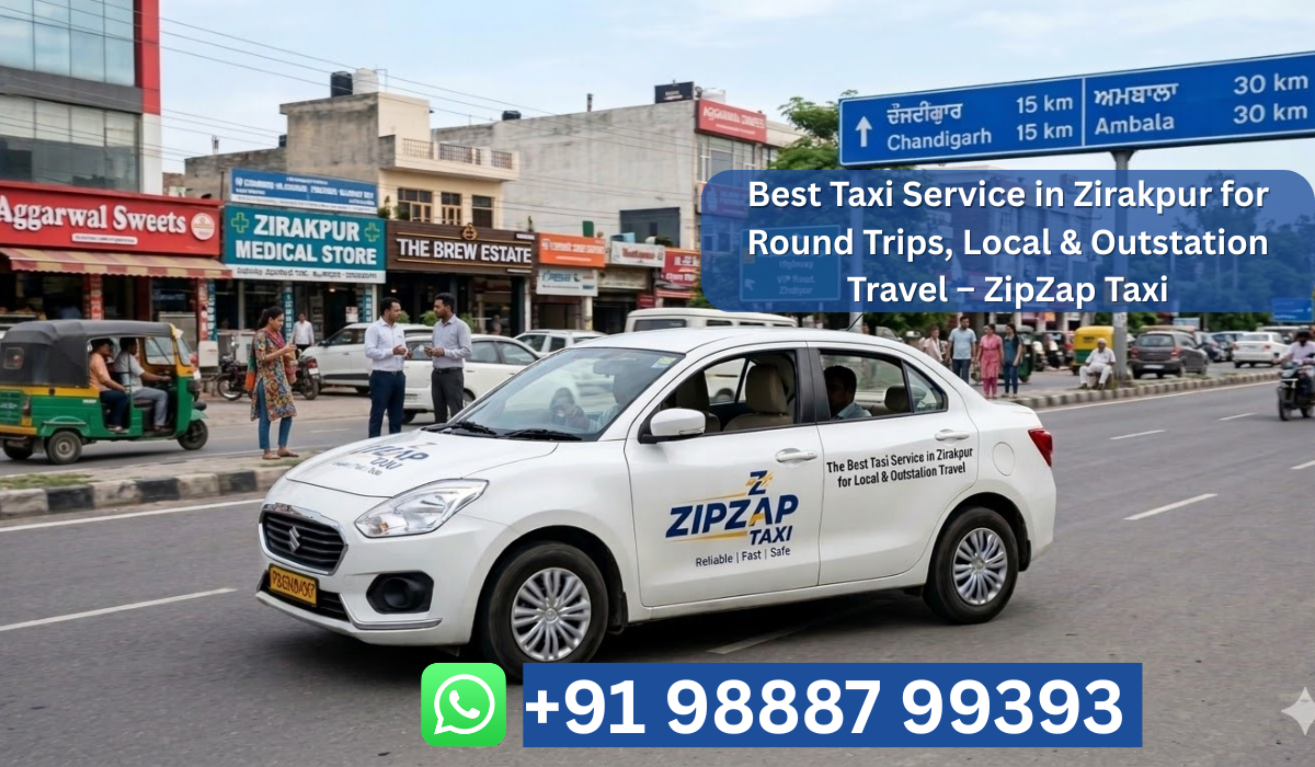 Best Taxi Service in Zirakpur for Round Trips, Local & Outstation Travel – ZipZap Taxi