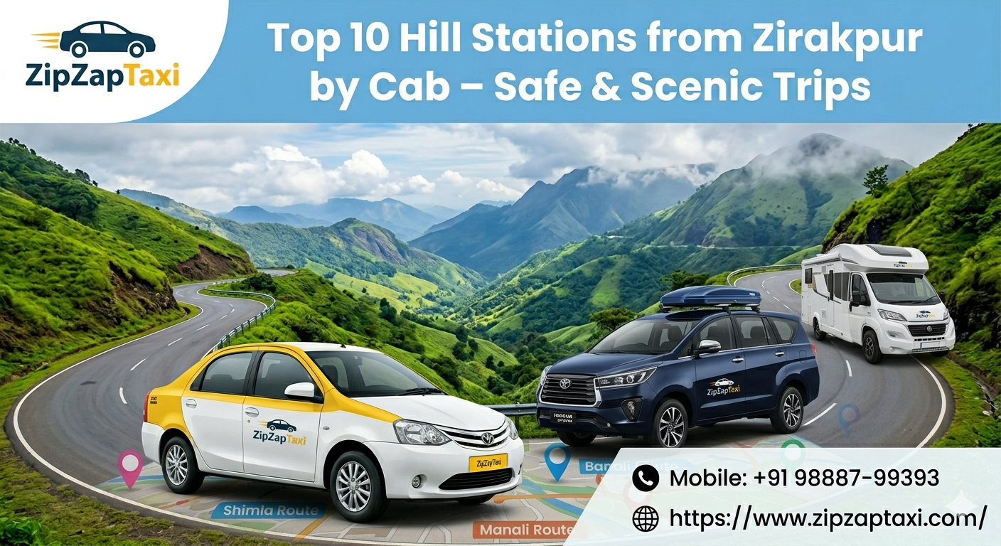 Top 10 Hill Stations from Zirakpur You Can Visit by Cab