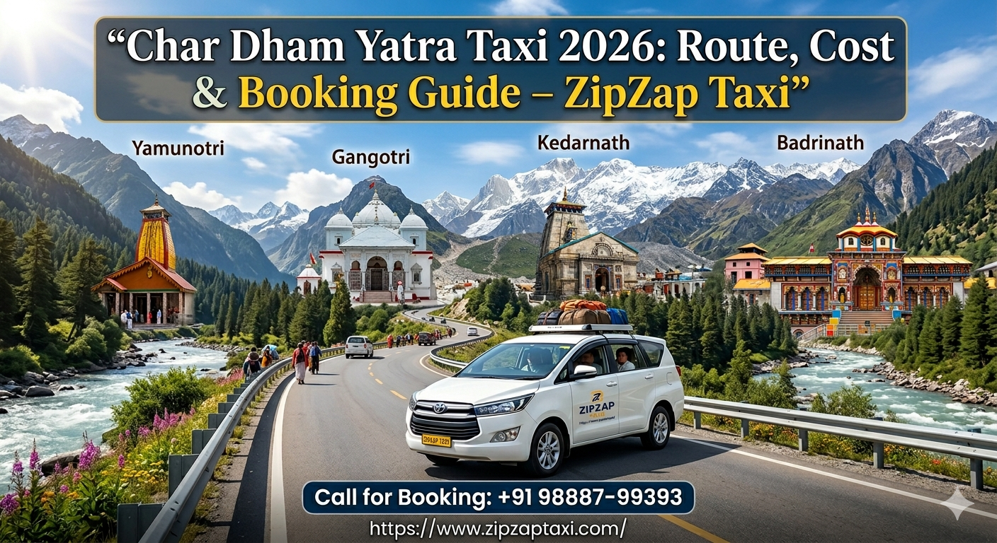 Char Dham Yatra Taxi 2026 - Route, Cost & Booking Guide – ZipZap Taxi