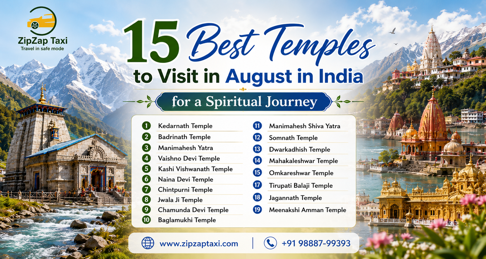 15 Best Temples to Visit in August in India for a Spiritual Journey