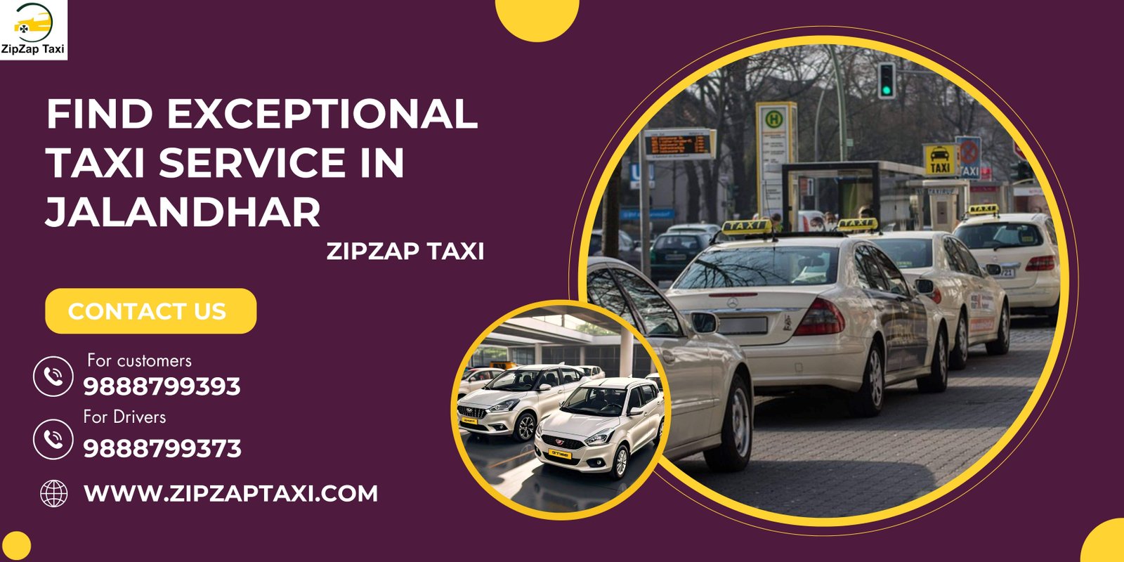 Find Exceptional Taxi Service in Jalandhar: ZipZap Taxi